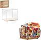 DIY Miniature House Kits with Display Case Box Corner Bookstore Craft Kits