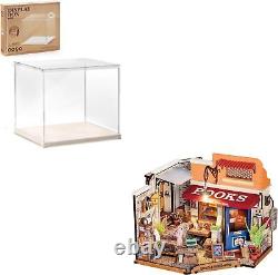 DIY Miniature House Kits with Display Case Box Corner Bookstore Craft Kits