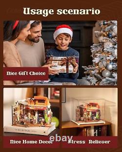 DIY Miniature House Kits with Display Case Box Corner Bookstore Craft Kits