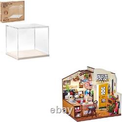 DIY Miniature House Kits with Display Case Box Homey Kitchen Craft Kits