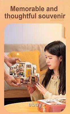 DIY Miniature House Kits with Display Case Box Homey Kitchen Craft Kits