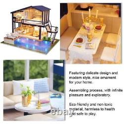 DIY Miniature Kit Wooden Villa with Swimming Pool Model Kits Christmas Decora