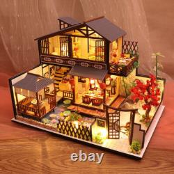 DIY Miniature Wooden Dollhouse Japanese Style House Model Kits Handmade Toy Gift