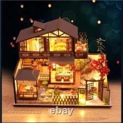DIY Miniature Wooden Dollhouse Japanese Style House Model Kits Handmade Toy Gift