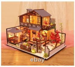 DIY Miniature Wooden Dollhouse Japanese Style House Model Kits Handmade Toy Gift