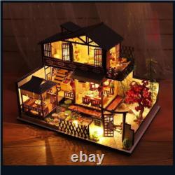 DIY Miniature Wooden Dollhouse Japanese Style House Model Kits Handmade Toy Gift