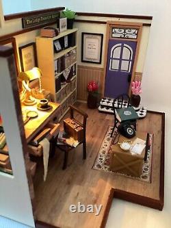 DIY Miniature house Detective Office Room Box Completed