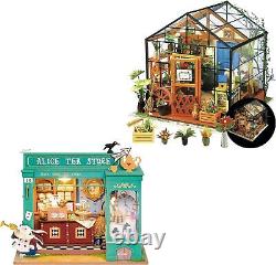 DIY Miniatures Dollhouse Kit Miniature Greenhouse DIY Craft Kits for Adult to