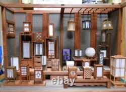 DIY Model Kit Japanese Retro Lantern Shop Set Miniature Dollhouse Wood Japan
