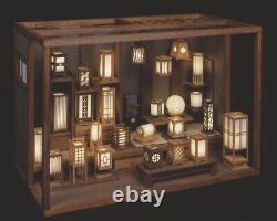 DIY Model Kit Japanese Retro Lantern Shop Set Miniature Dollhouse Wood Japan