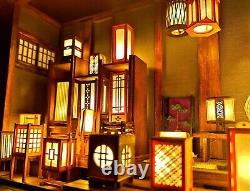 DIY Model Kit Japanese Retro Lantern Shop Set Miniature Dollhouse Wood Japan