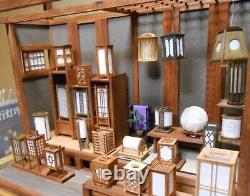 DIY Model Kit Japanese Retro Lantern Shop Set Miniature Dollhouse Wood Japan