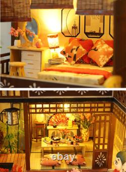 DIY Oriental Korean Style Kit Miniature Furniture 3D Kokuri Family Mansion LED