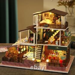 DIY Romantic Toy Model House 3D Wooden Puzzle Dollhouse for Adult Kids Xmas Gift