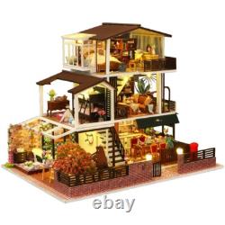 DIY Romantic Toy Model House 3D Wooden Puzzle Dollhouse for Adult Kids Xmas Gift