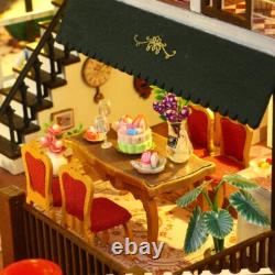 DIY Romantic Toy Model House 3D Wooden Puzzle Dollhouse for Adult Kids Xmas Gift