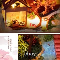 DIY Wooden Doll House Miniature Creative Model With LED Light Decor Gift