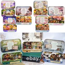 DIY Wooden Dollhouse Kit Furniture LED Lighting Wooden Building Model Gifts