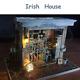 DIY Wooden Dollhouse Kit Miniature Chocolat Coffee Shop Furniture Christmas Gift