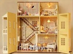 DIY Wooden Dolls House Handcraft Miniature Kit-Large Villa & Furniture