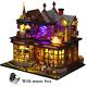 DIY Wooden Magic House Kit Miniature Dollhouse LED & Furniture Girls Gift Idea