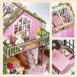 DIY Wooden Miniature Dollhouse 3D Puzzle Model Handmade Doll House