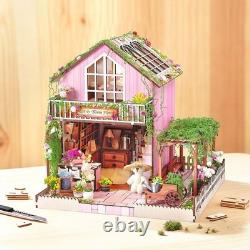 DIY Wooden Miniature Dollhouse 3D Puzzle Model Handmade Doll House