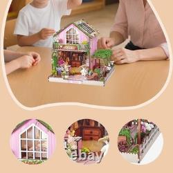 DIY Wooden Miniature Dollhouse 3D Puzzle Model Handmade Doll House