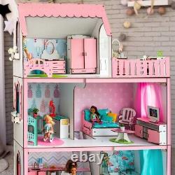 DIY wooden dollhouse, cute toy house for kids, doll cottage house DIY kit