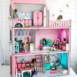 DIY wooden dollhouse, cute toy house for kids, doll cottage house DIY kit