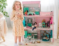 DIY wooden dollhouse, cute toy house for kids, doll cottage house DIY kit