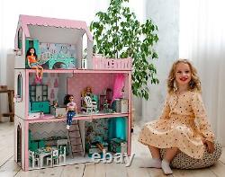 DIY wooden dollhouse, cute toy house for kids, doll cottage house DIY kit