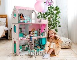 DIY wooden dollhouse, cute toy house for kids, doll cottage house DIY kit