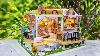 Diy Miniature Dollhouse Kit Cat Cafe Garden