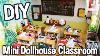 Diy Miniature Dollhouse Kit Cute School Classroom Roombox With Working Lights Relaxing Crafts