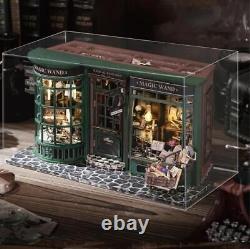 Diy Wooden Dollhouse Kit Magic Shop Miniature with Furniture, Retro Model Toy