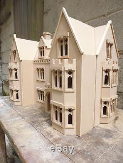 Doll House 1/12 Scale Large House The Draycott Gothic Manor 4ft wide KIT by DHD
