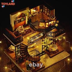 Doll House 3D Wooden Miniature DIY Assembly Building Model Kit Momo Tea