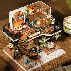 Doll House 3D Wooden Miniature DIY Assembly Building Model Kit Momo Tea