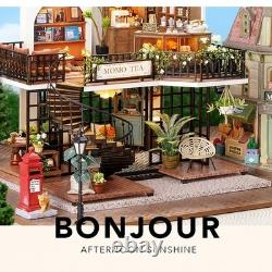 Doll House 3D Wooden Miniature DIY Assembly Building Model Kit Momo Tea