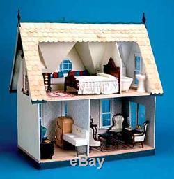 Doll House Kit Wood Orchid Dollhouse Miniature Victorian Mansion Kids Toy Hobby