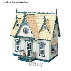 Doll House Kit Wood Orchid Dollhouse Miniature Victorian Mansion Kids Toy Hobby