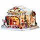 Doll Houses Wooden Miniature Furniture Kits LED Toys Children's Christmas Gifts