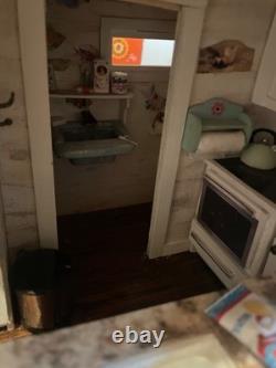 Doll house summer cabin 27 inches by 8.5 inches