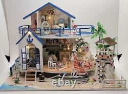 Dollhouse Beach House Completed Miniature Full House Bookend Nautical