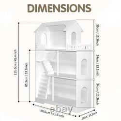 Dollhouse Bookshelf, Wooden Kids Bookshelve Children Doll House Toy Storage Kit Dollhouse Bookshelf, Wooden Kids Bookshelve Children Doll House Toy Storage Kit