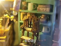 Dollhouse Bottle Cafe Completed Miniature Bookend Handmade Coffee House