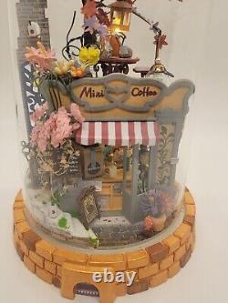 Dollhouse Bottle Cafe Completed Miniature Bookend Handmade Coffee House