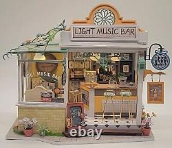 Dollhouse Cafe Bar Music Bar Completed Miniature Bookend Handmade