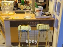 Dollhouse Cafe Bar Music Bar Completed Miniature Bookend Handmade